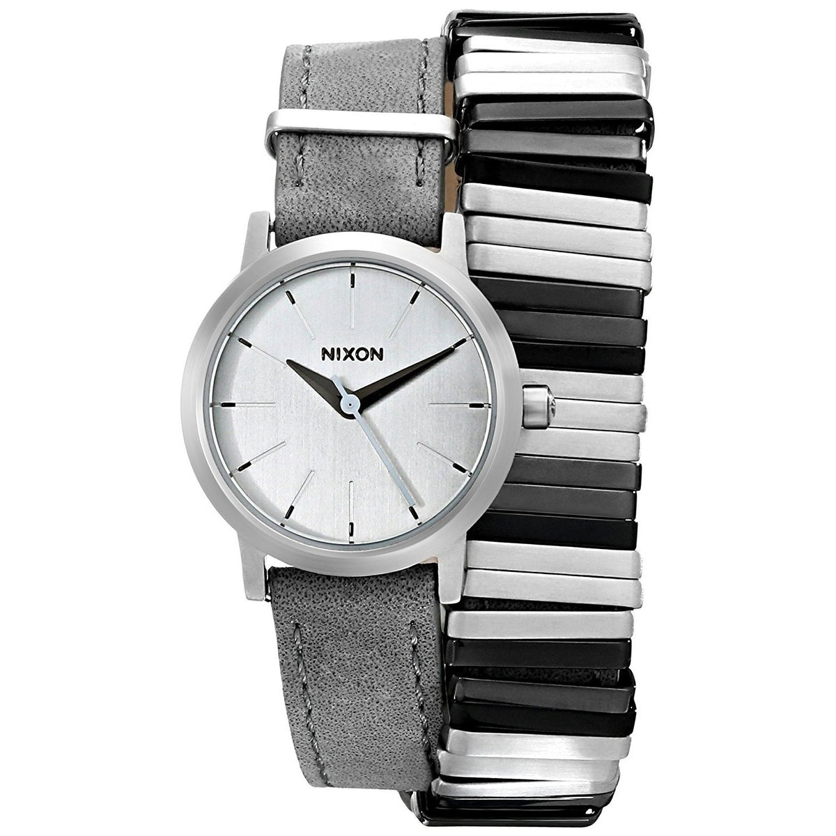Nixon Women&#39;s A403-1763 Kenzi Wraparound Grey Leather Watch