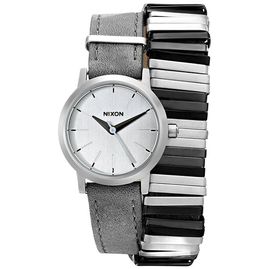 Nixon Women's A403-1763 Kenzi Wraparound Grey Leather Watch