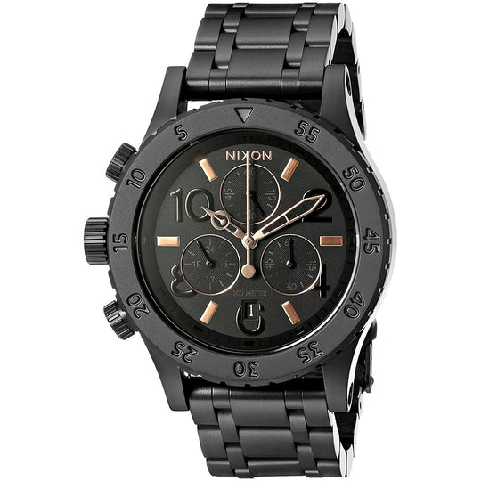 Nixon Women's A404-957 38-20 Chrono Chronograph Black Stainless Steel Watch