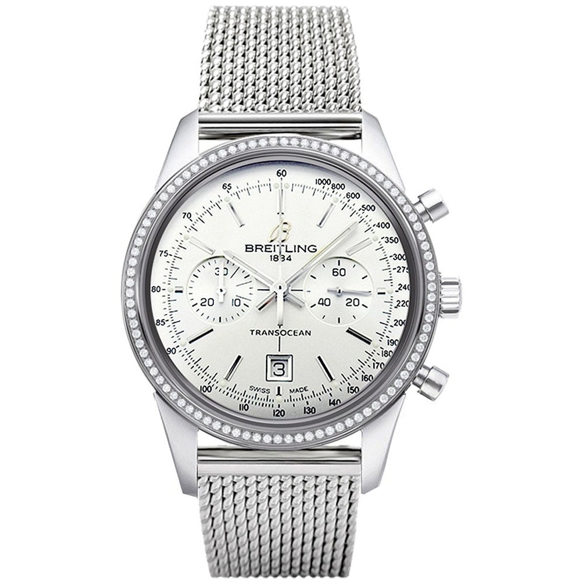 Breitling Women&#39;s A4131053-G757-171A Transocean Chronograph Stainless Steel Watch