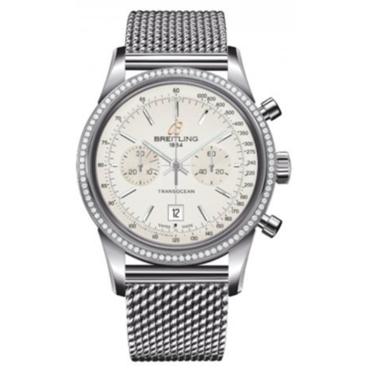 Breitling Men&#39;s A4131053-G757 Transocean Chronograph Automatic Stainless Steel Watch