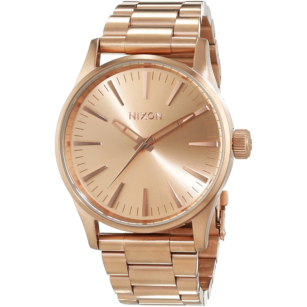 Nixon Men's A450-897 Sentry Rose Gold-Tone Stainless Steel Watch