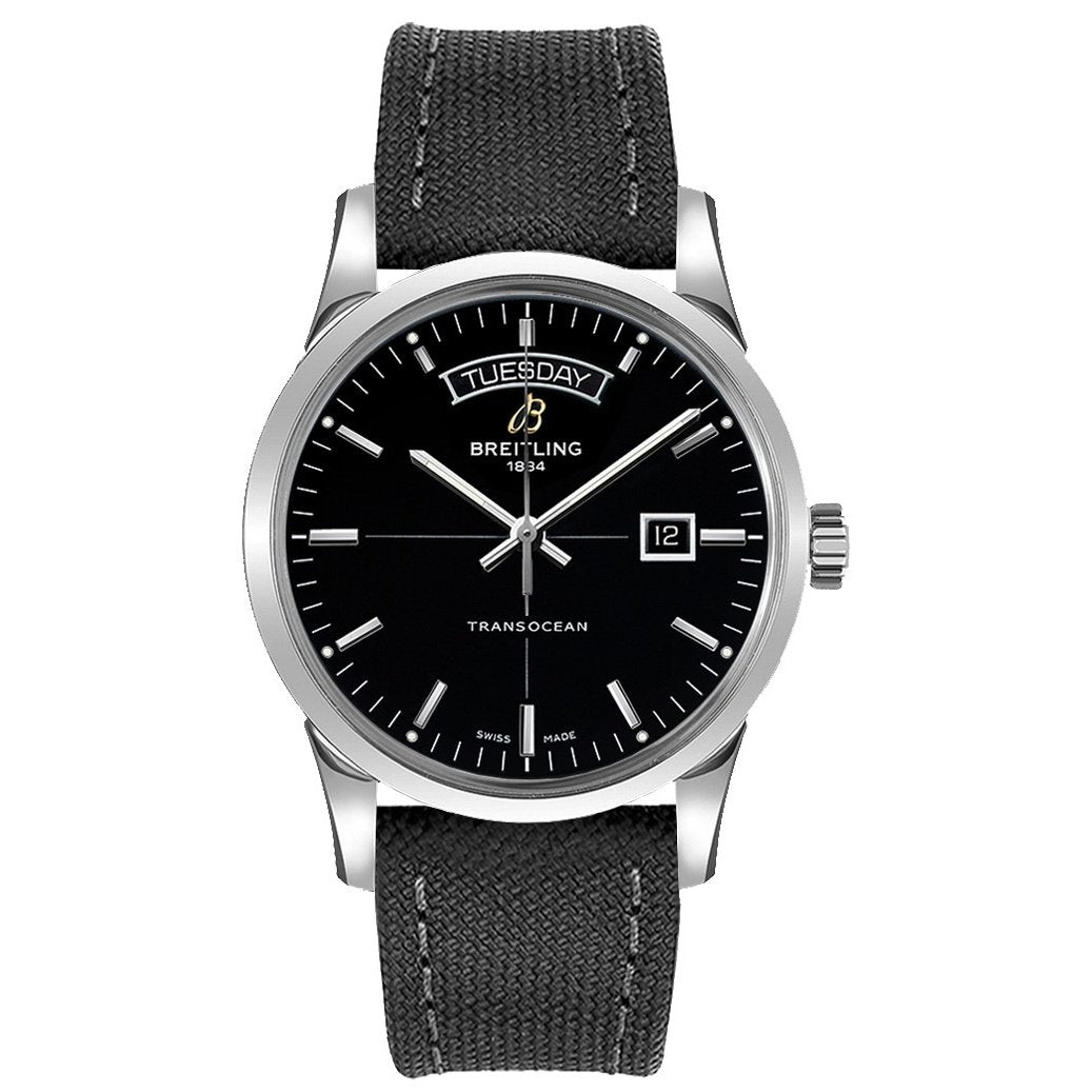Breitling Men&#39;s A4531012-BB69-109W Transocean Automatic Black Fabric Watch