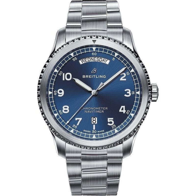 Breitling Men&#39;s A4533010-CA10-187A Navitimer 8 Stainless Steel Watch