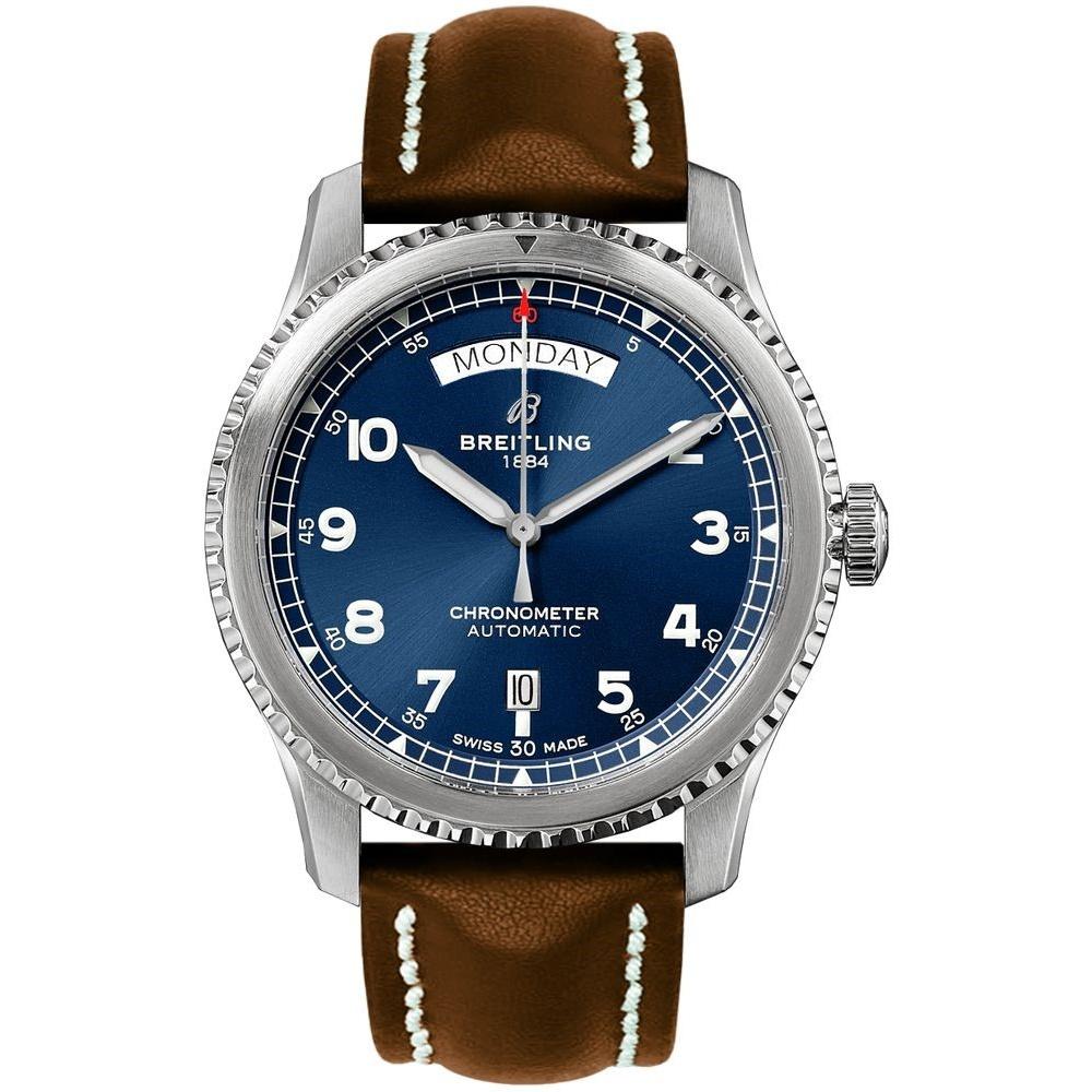 Breitling Men's A4533010-CA10-495X Aviator 8 Brown Leather Watch