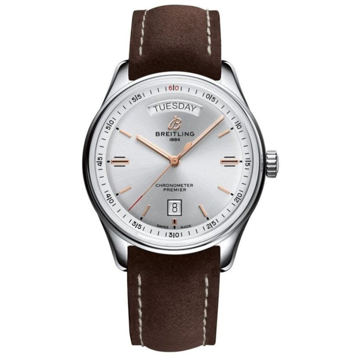 Breitling Men's A4534021-G846-505X Premier  Brown Leather Watch