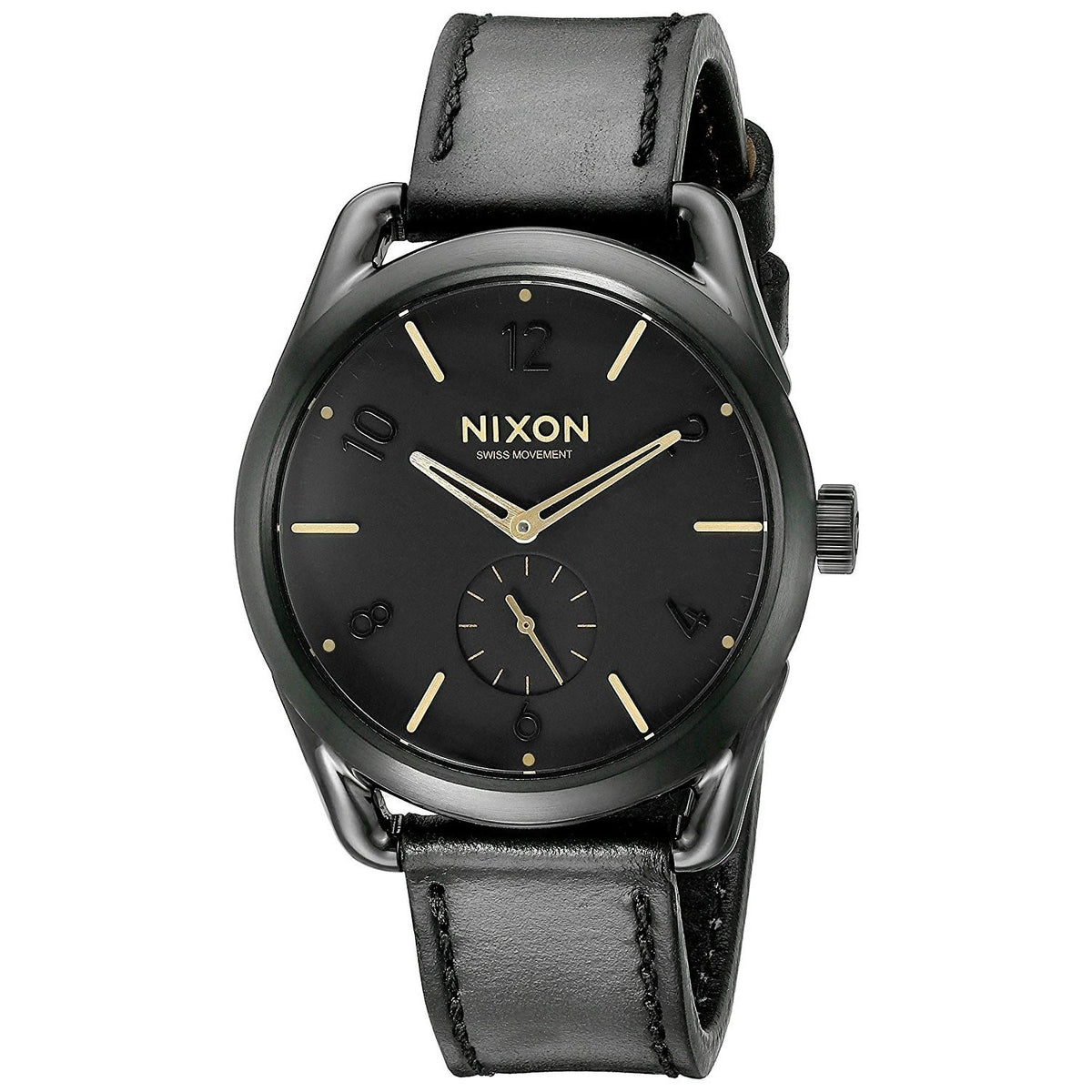 Nixon Women&#39;s A459-010 C39 Black Leather Watch