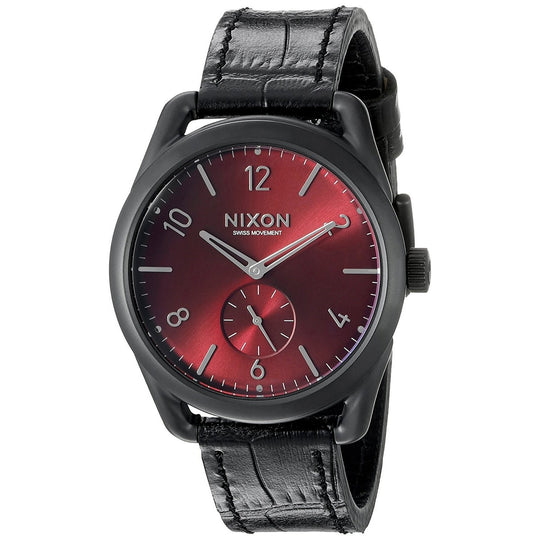 Nixon Women's A459-1886 C39 Black Leather Watch