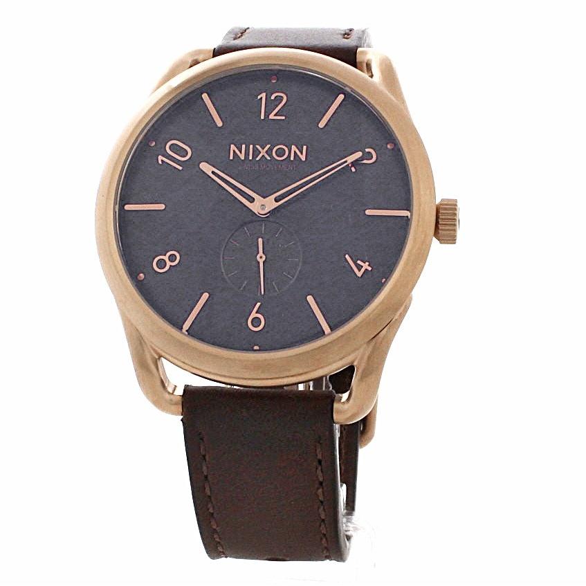 Nixon Men&#39;s A465-1890 C45 Leather Brown Leather Watch