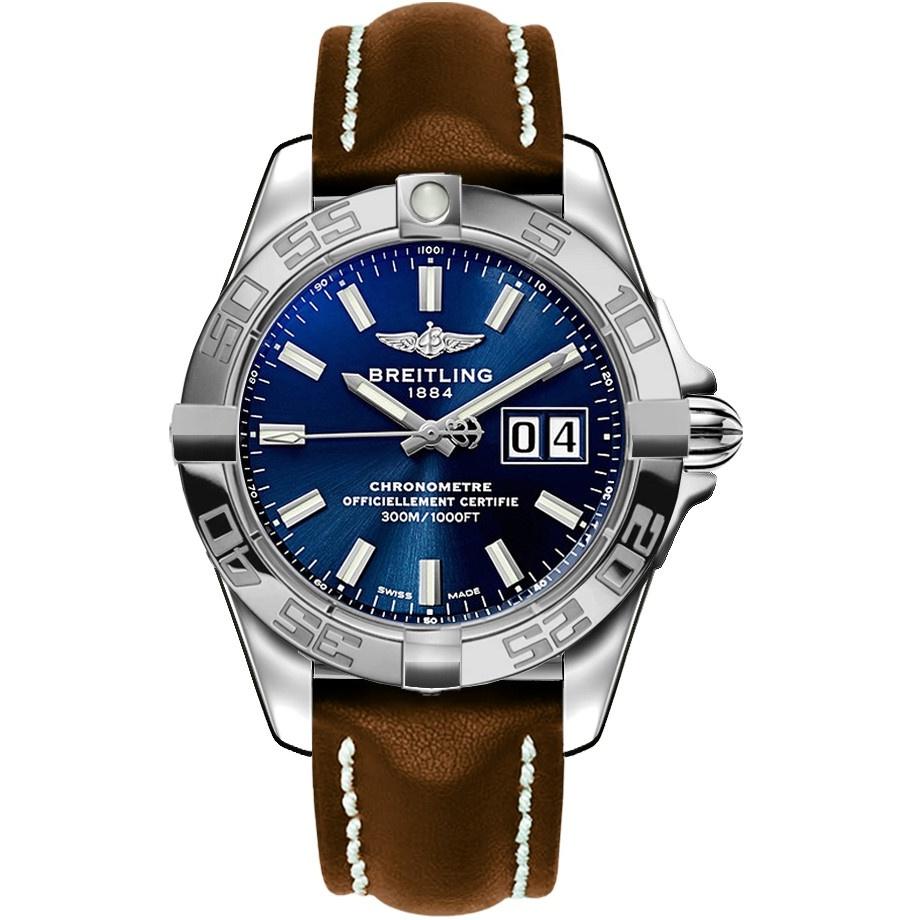 Breitling Men's A49350L2-C929-425X Galactic 41 Brown Leather Watch