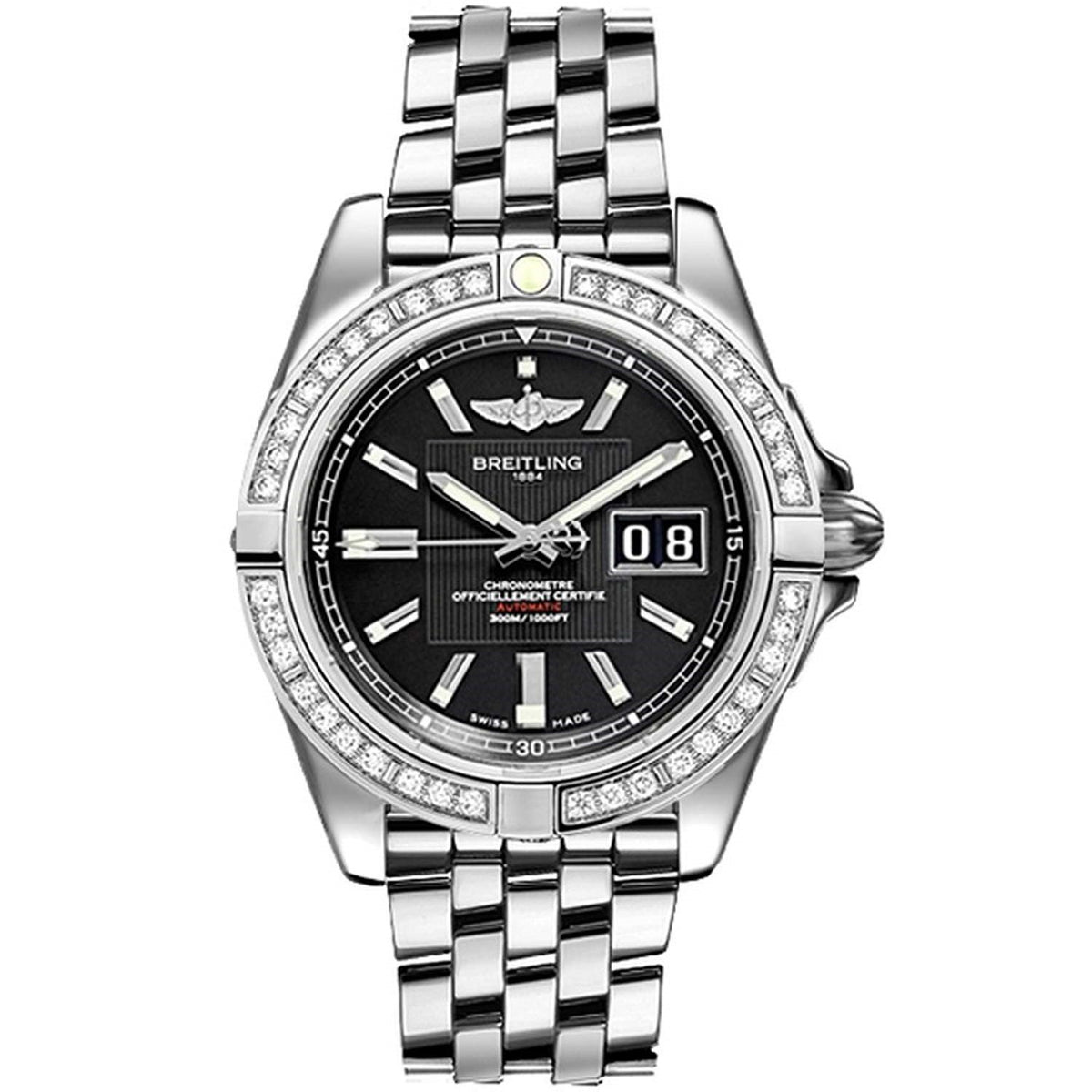 Breitling Men&#39;s A49350LA-BA07-366A Galactic 41 Stainless Steel Watch
