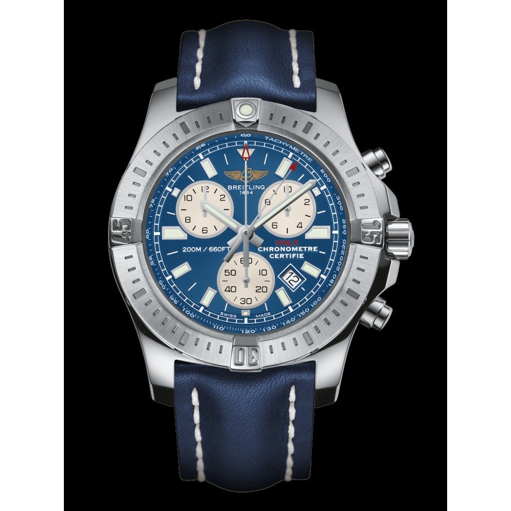 Breitling Men&#39;s A7338811-C905-158S Colt Chronograph Chronograph Blue Rubber Watch