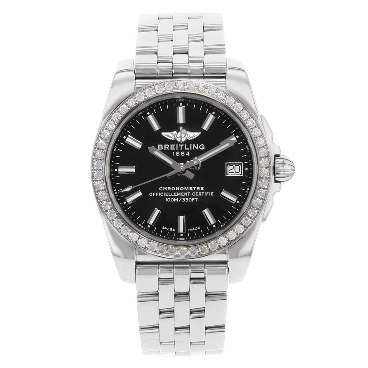 Breitling Men's A7433053-BE08-376A Galactic 36 Stainless Steel Watch