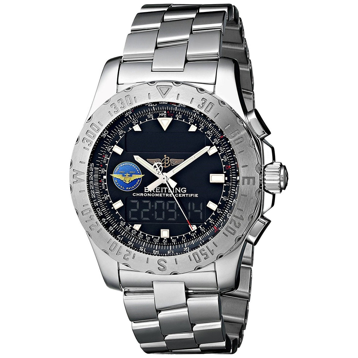 Breitling Men&#39;s A7836323-BA86 Professional Airwolf Analog-Digital Stainless Steel Watch