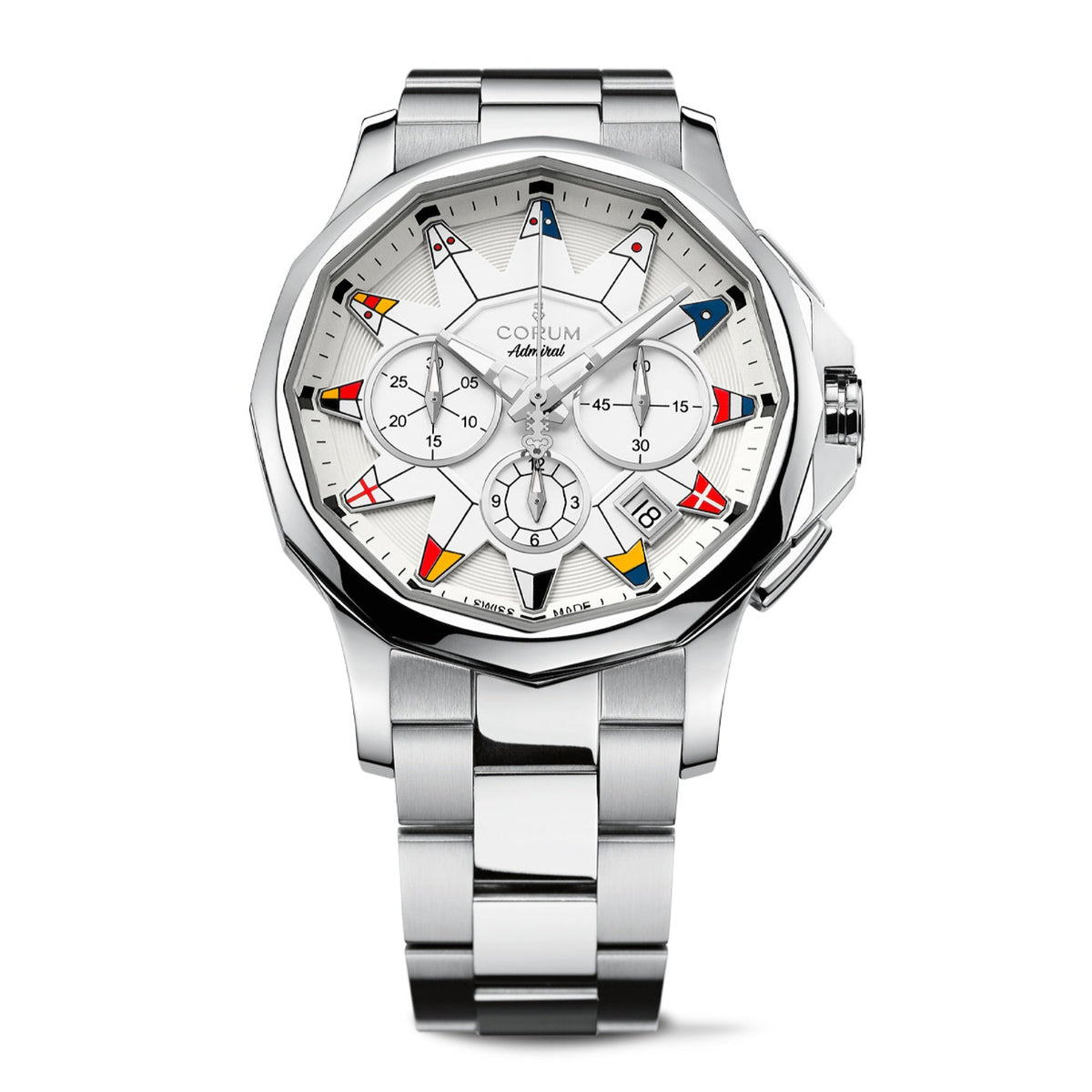 Corum Men's A984-03446---984.101.20-V705-AA12 Admiral Chronograph Stainless Steel Watch