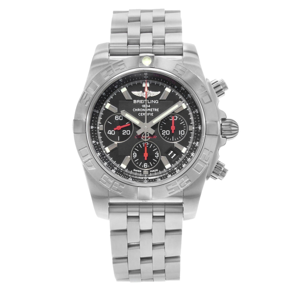 Breitling Men&#39;s AB011110-BA50-377A Chronomat 44 Chronograph Stainless Steel Watch