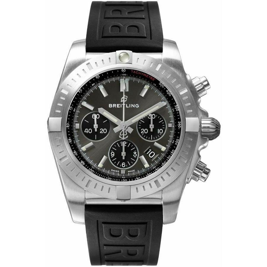 Breitling Men&#39;s AB011510-F581-153S Chronomat 44 Chronograph Black Rubber Diver Pro III Watch