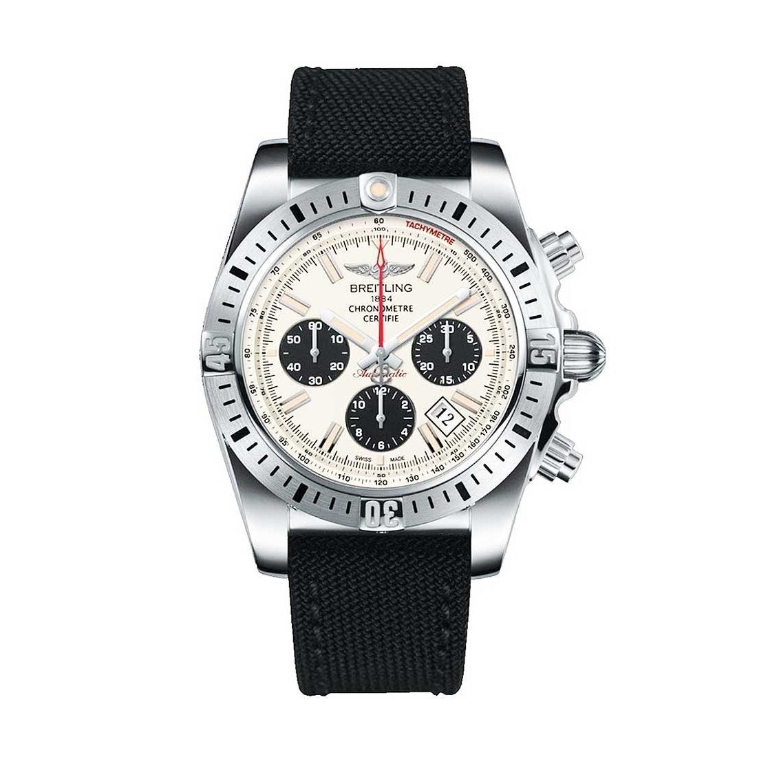 Breitling Men's AB01154G-G786-101W Chronomat 44 Chronograph Black Fabric Watch