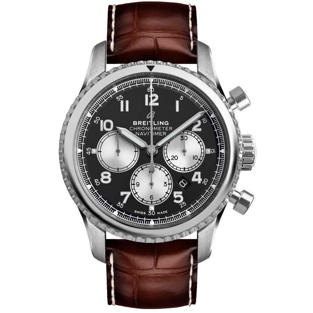 Breitling Men&#39;s AB011713-BG65-1009P Navitimer 8 Chronograph Brown Leather Watch