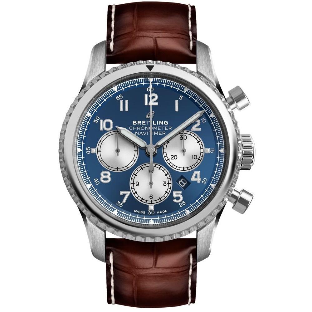 Breitling Men's AB011713-C999-1023P Navitimer 8 Chronograph Brown Leather Watch
