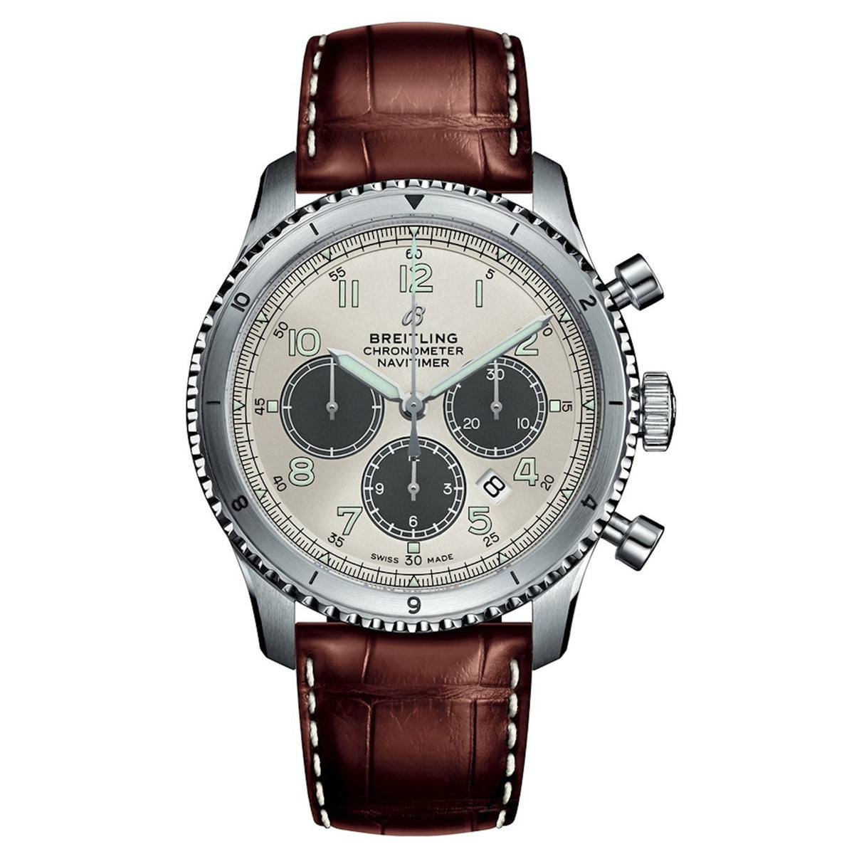 Breitling Men&#39;s AB01171A-G839-1009P Navitimer 8 Chronograph Brown Leather Watch