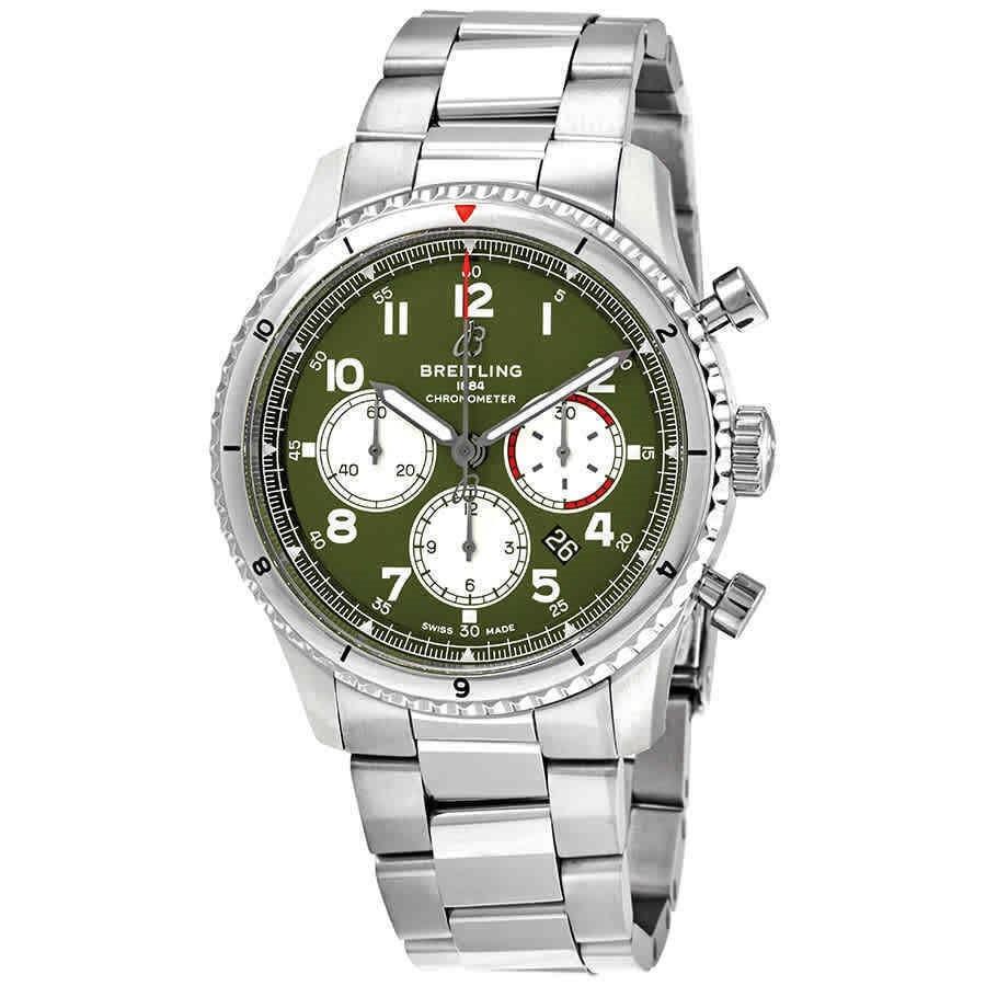 Breitling Men&#39;s AB01192A1L1A1 Aviator 8 Curtiss Warhawk Chronograph Stainless Steel Watch