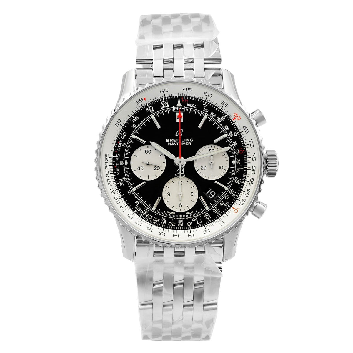 Breitling Men&#39;s AB012121-BG75-450A Navitimer 1 Chronograph Stainless Steel Watch