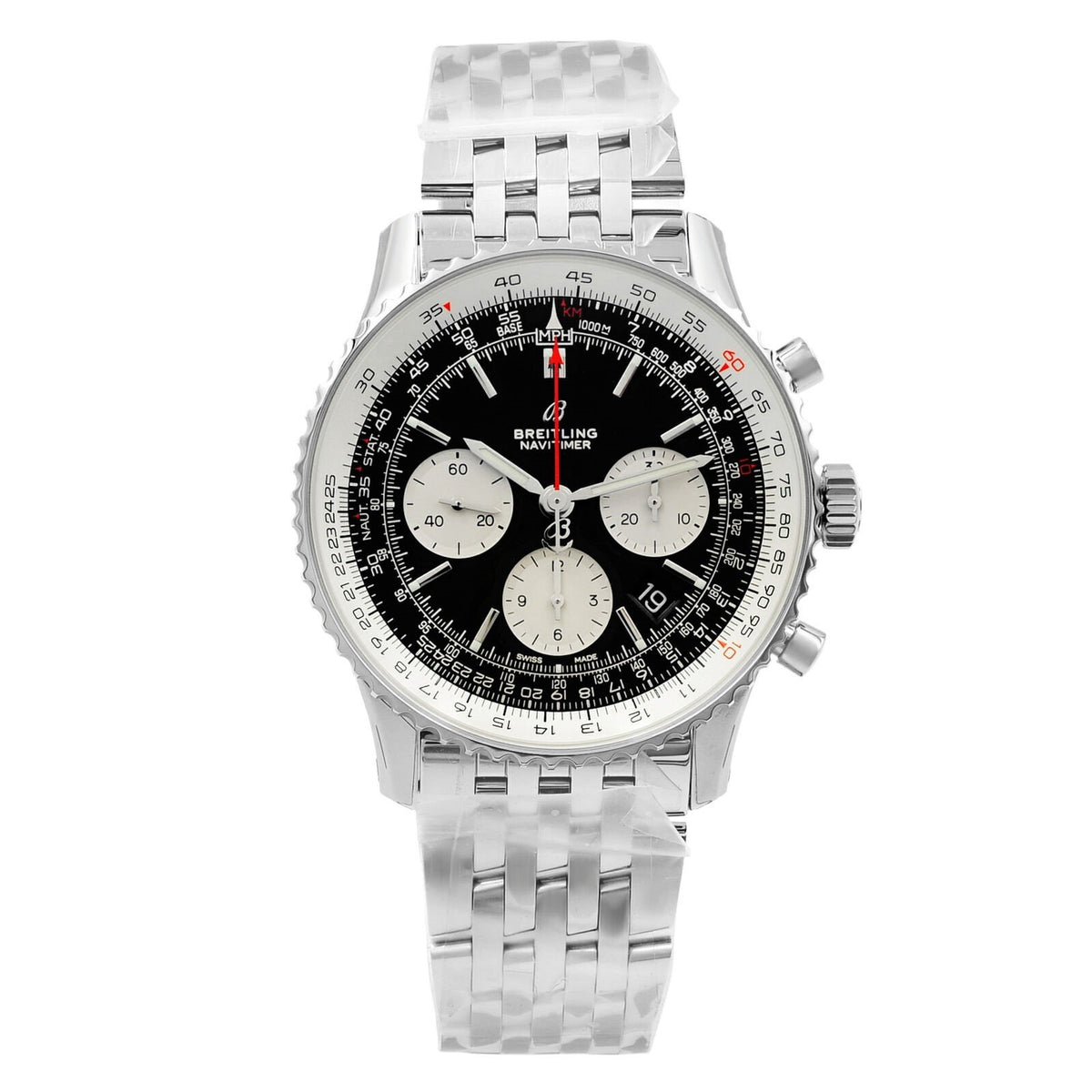 Breitling Men's AB012121-BG75-450A Navitimer 1 Chronograph Stainless Steel Watch