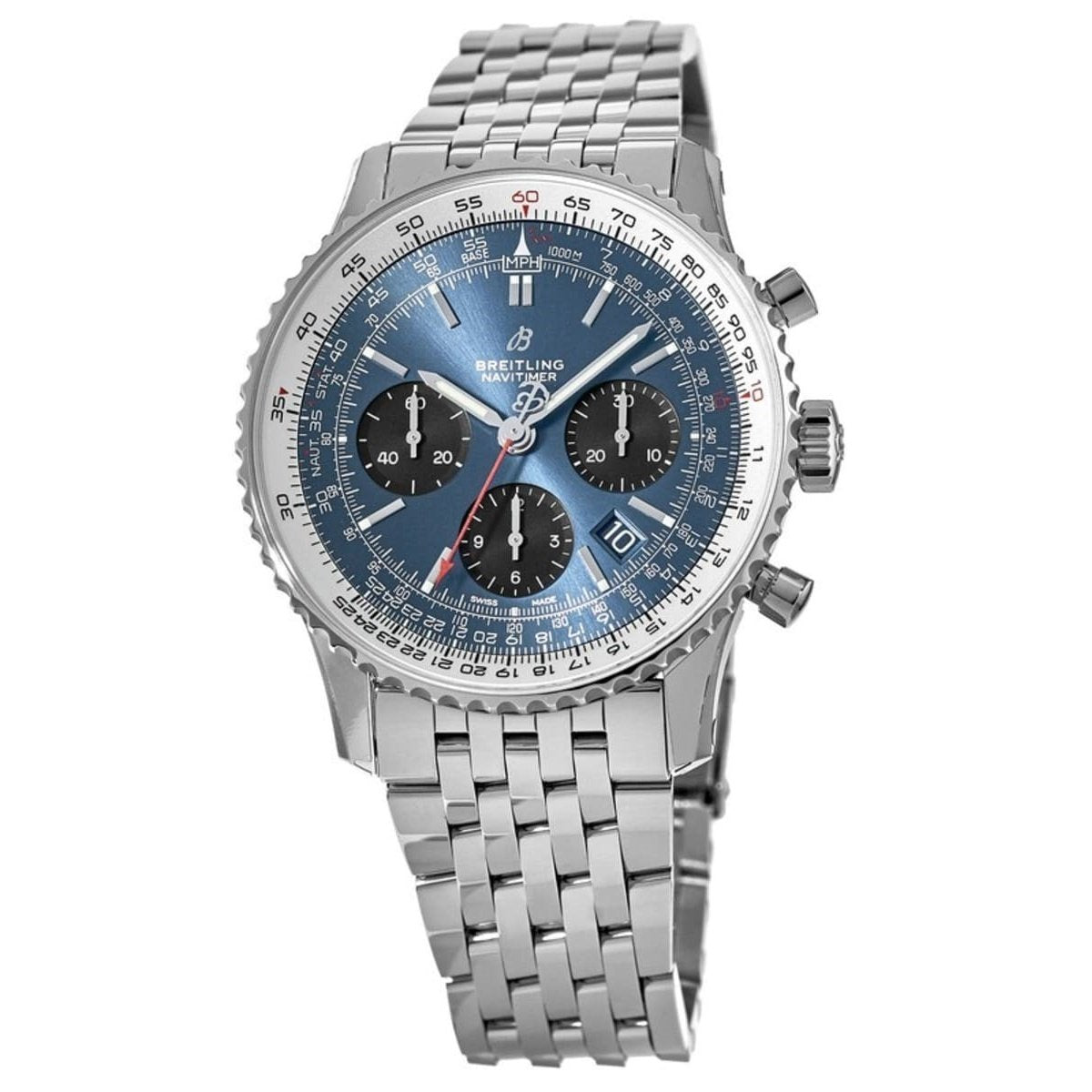 Breitling Men's AB012121-CA04-450A Navitimer 1 B01 Chronograph Stainless Steel Watch