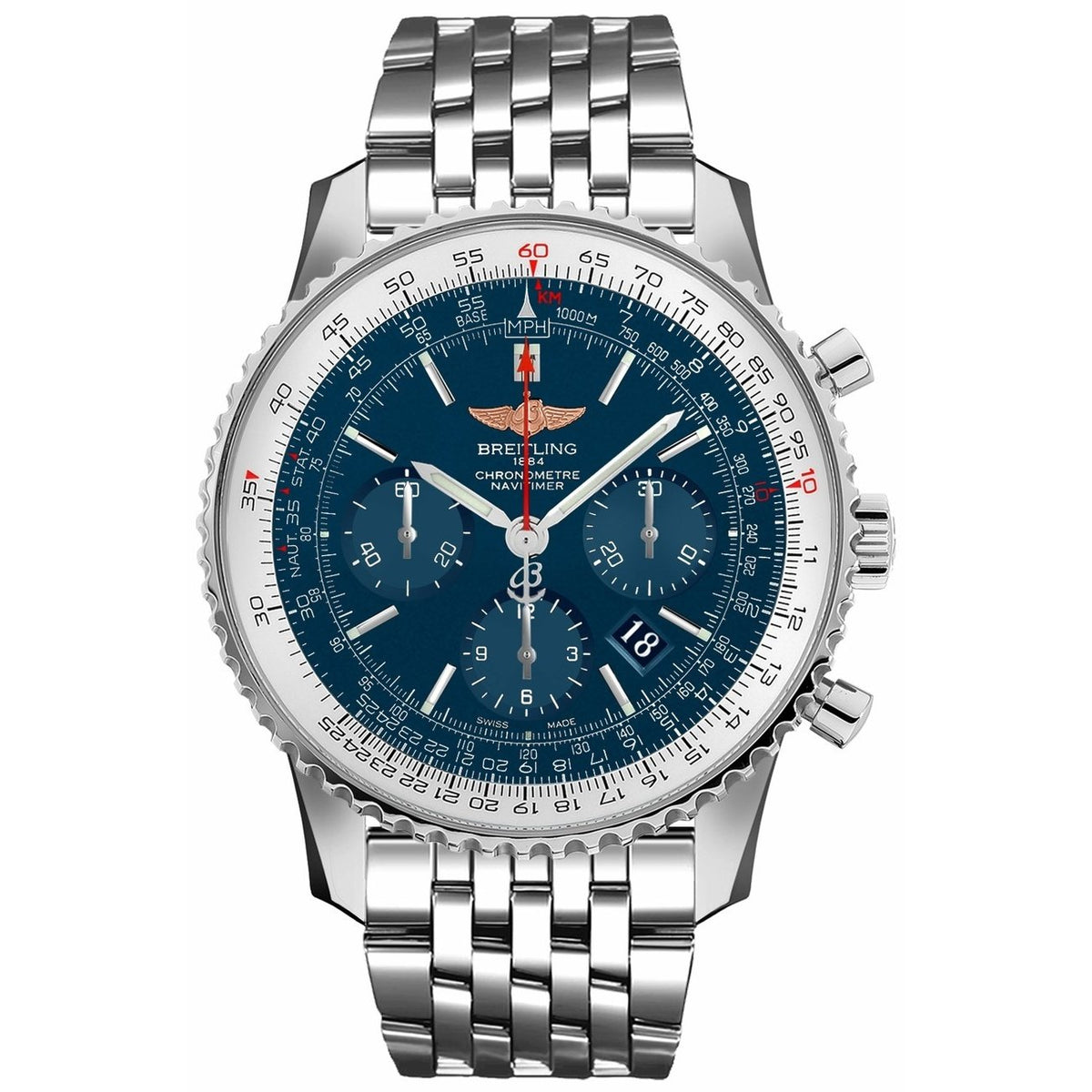 Breitling Men&#39;s AB012721-C889-443A Navitimer Chronograph Stainless Steel Watch