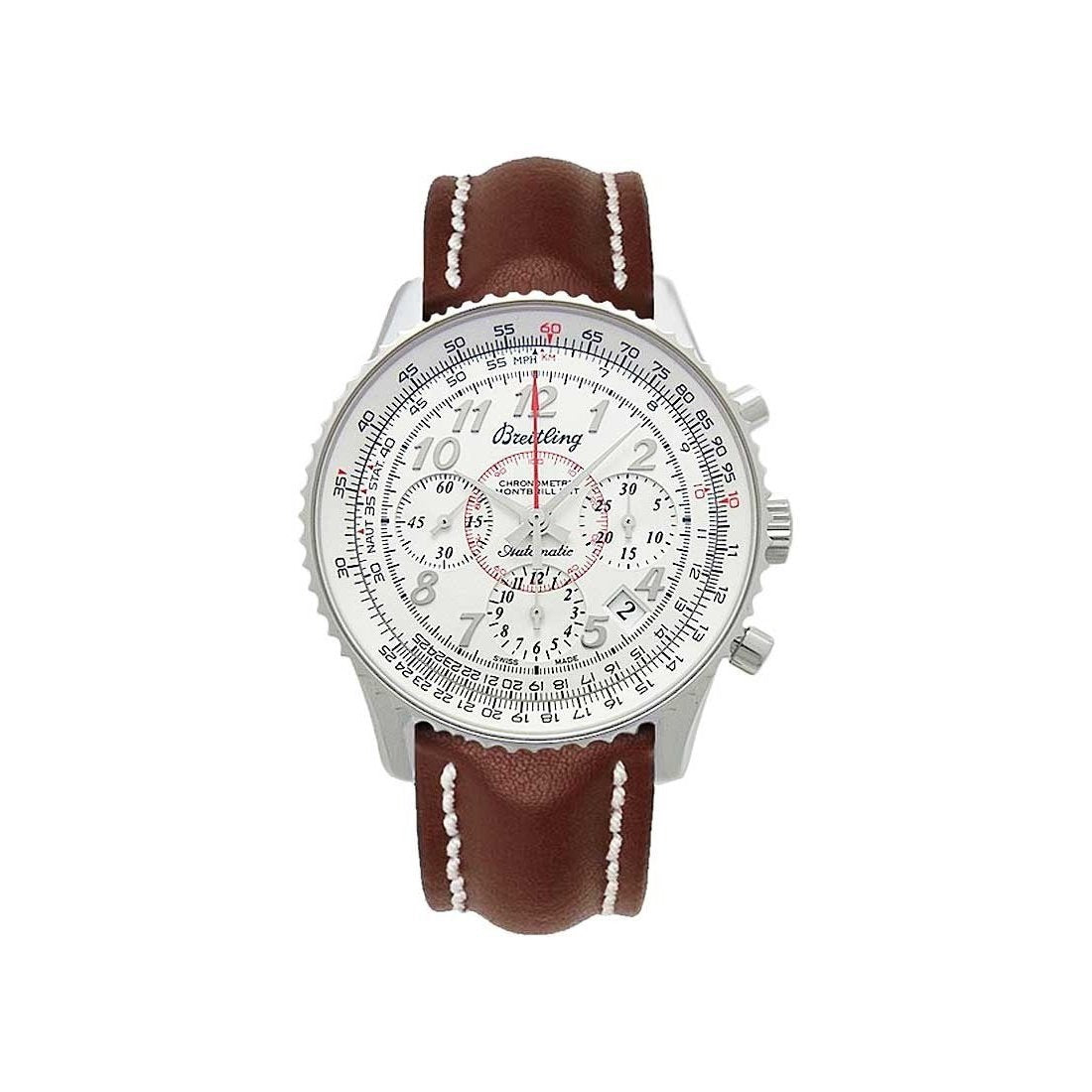 Breitling Men&#39;s AB013012-G735-425X Montbrillant 01 Chronograph Brown Leather Watch
