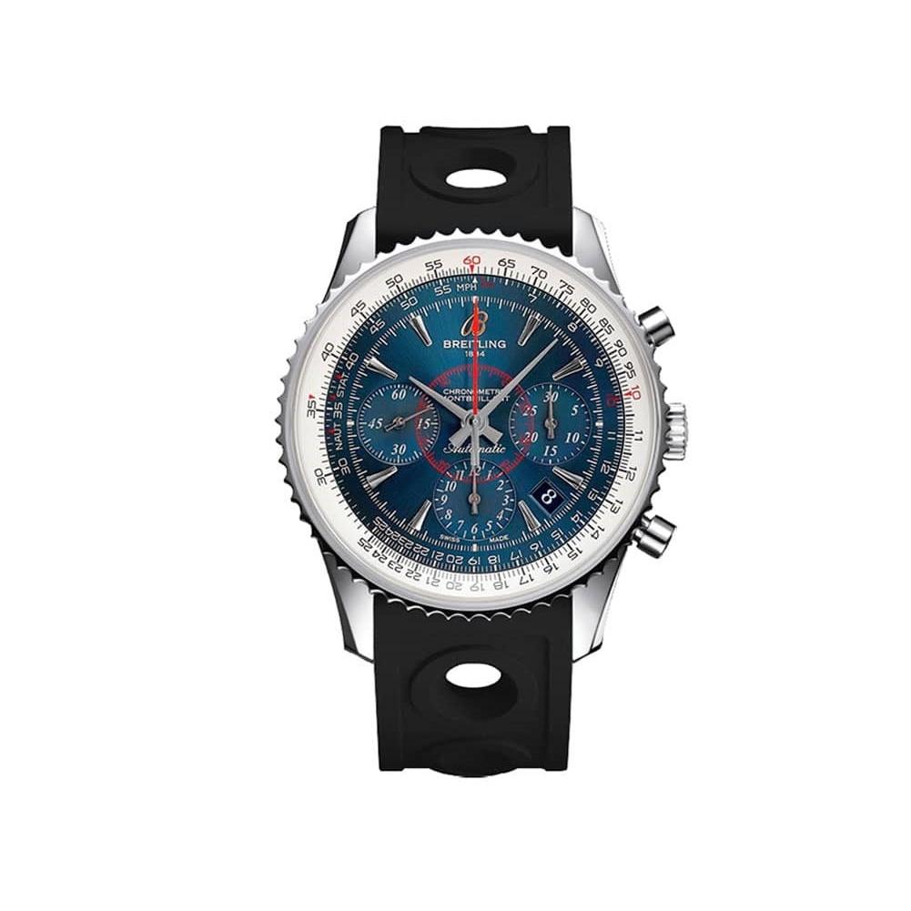 Breitling Men's AB0130C5-C894-225S Montbrillant 01 Chronograph Black Rubber Watch