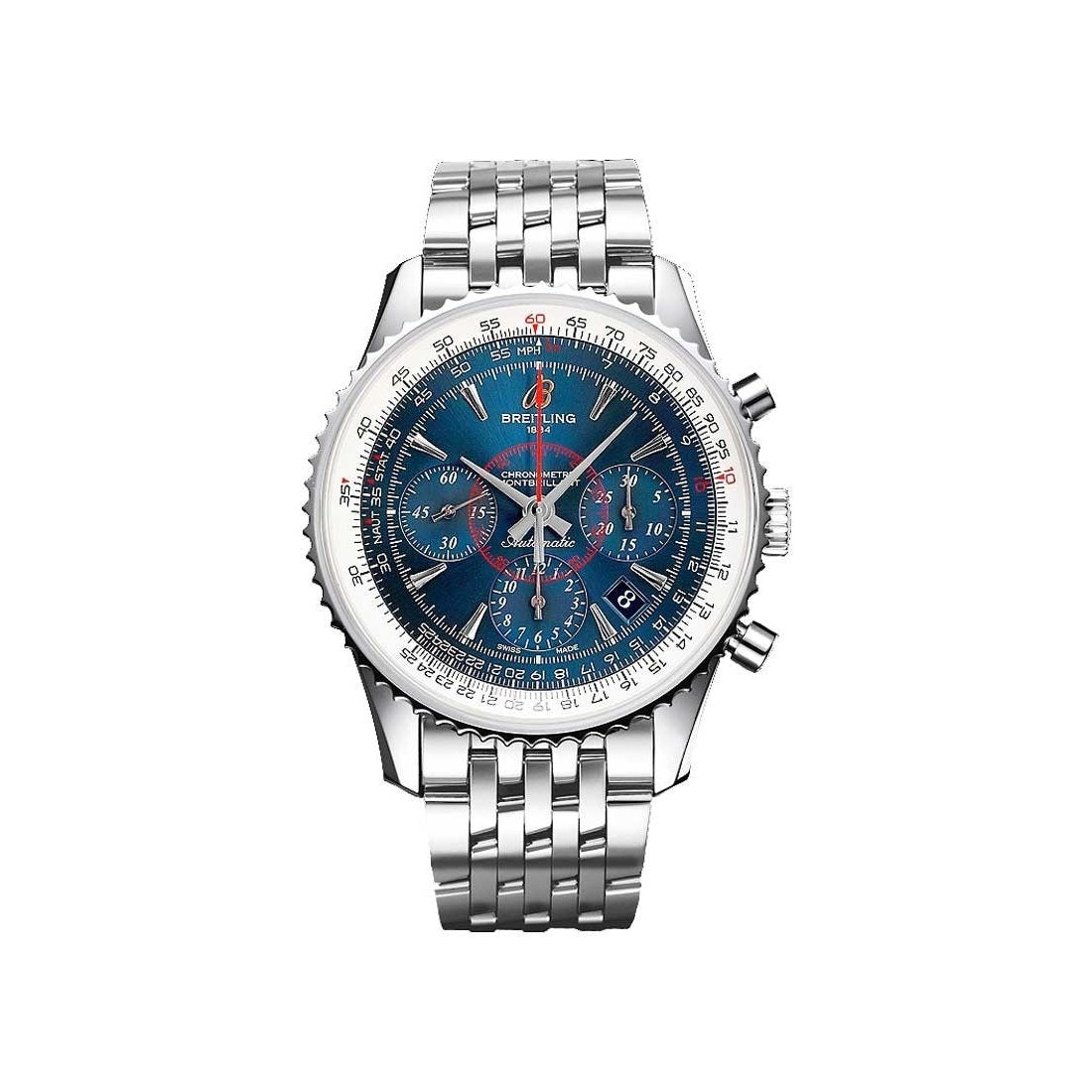 Breitling Men&#39;s AB0130C5-C894-448A Montbrillant 01 Chronograph Stainless Steel Watch