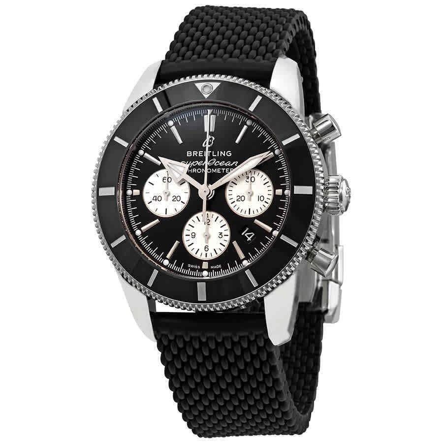 Breitling Men&#39;s AB0162121B1S1 Superocean Heritage II Chronograph Black Rubber Watch