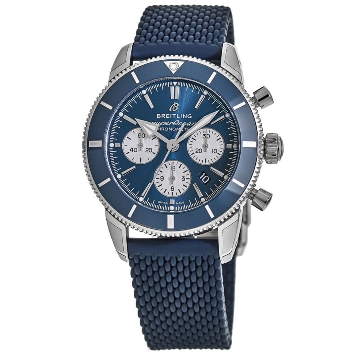 Breitling Men&#39;s AB016216-CA07-281S Superocean Heritage II Chronograph Blue Rubber Watch