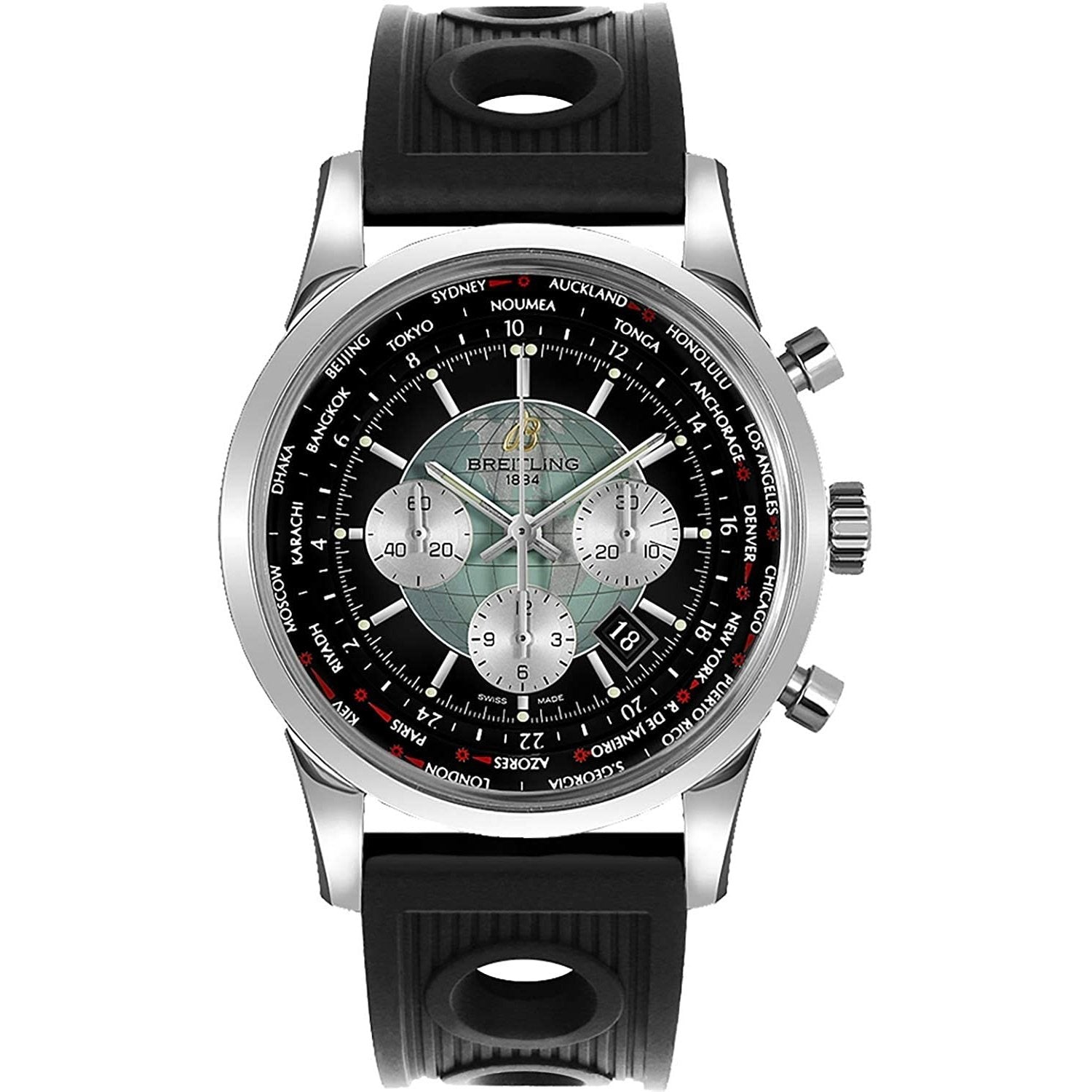 Breitling Men's AB0510U4-BB62-201S Transocean Chronograph Unitime