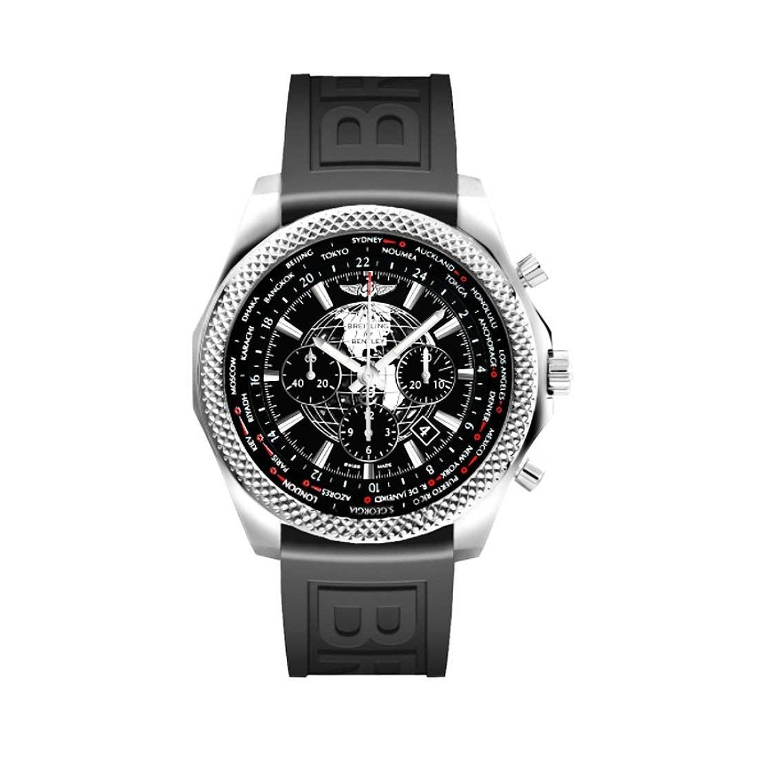 Breitling Men&#39;s AB0521U4-BC65-155S Bentley B05 Unitime Chronograph Black Rubber Watch