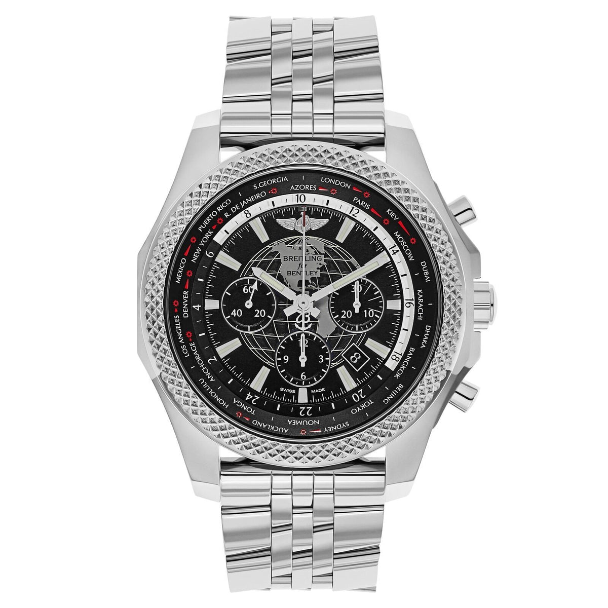 Breitling Men's AB0521U4-BD79-990A Bentley B05 Unitime Chronograph Stainless Steel Watch