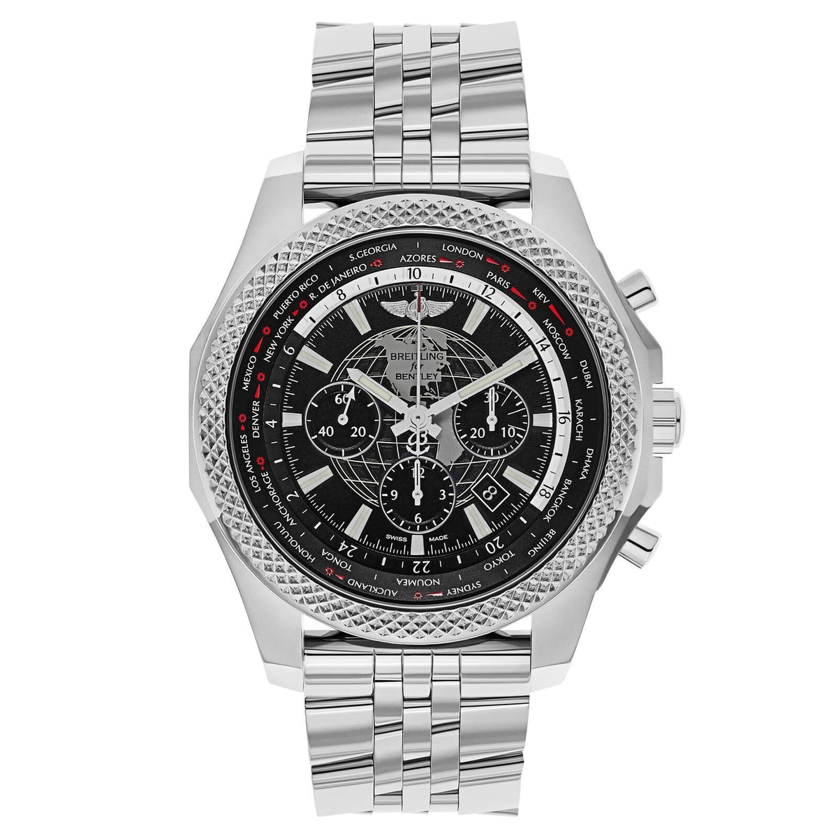 Breitling Men&#39;s AB0521U4-BD79-990A Bentley B05 Unitime Chronograph Stainless Steel Watch