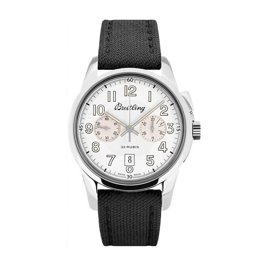 Breitling Men&#39;s AB141112-G799-109W Transocean  Chronograph Grey Canvas Watch
