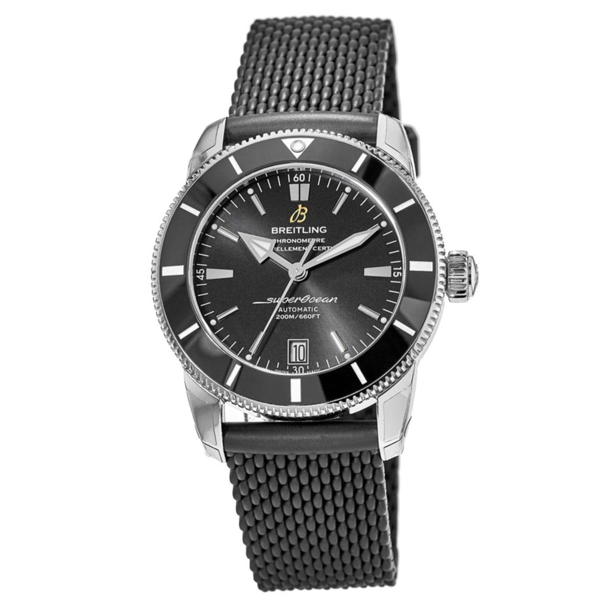Breitling Men&#39;s AB201012-BF73-278S Superocean Heritage II Black Rubber Watch