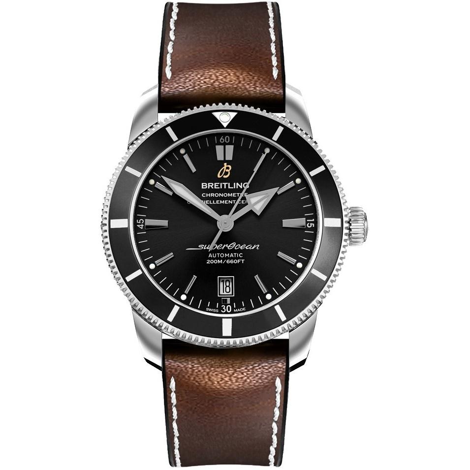 Breitling Men's AB201012-BF73-294S Superocean Heritage II Brown Leather Watch