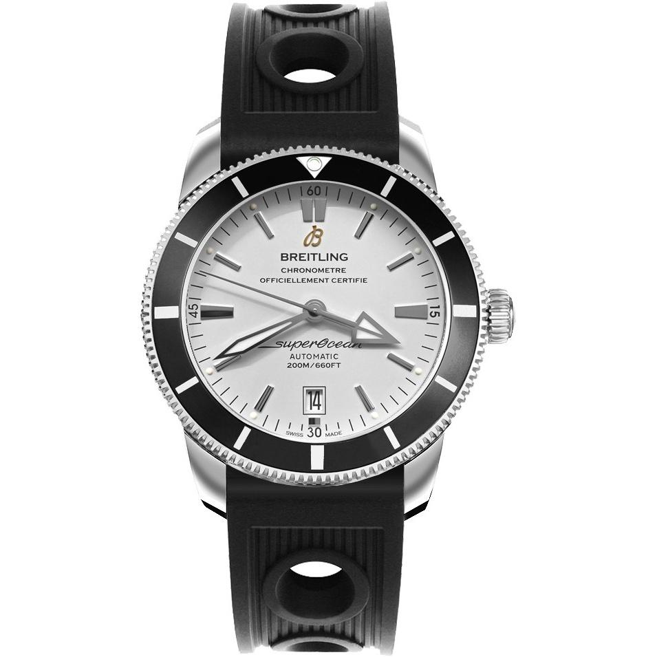 Breitling Men's AB201012-G827-200S Superocean Heritage II Black Rubber Watch