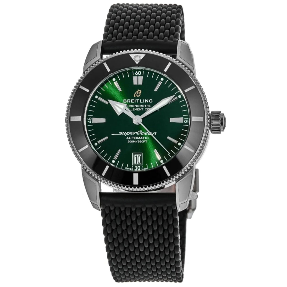 Breitling Men's AB2010121L1S1 Superocean Heritage Black Rubber Watch