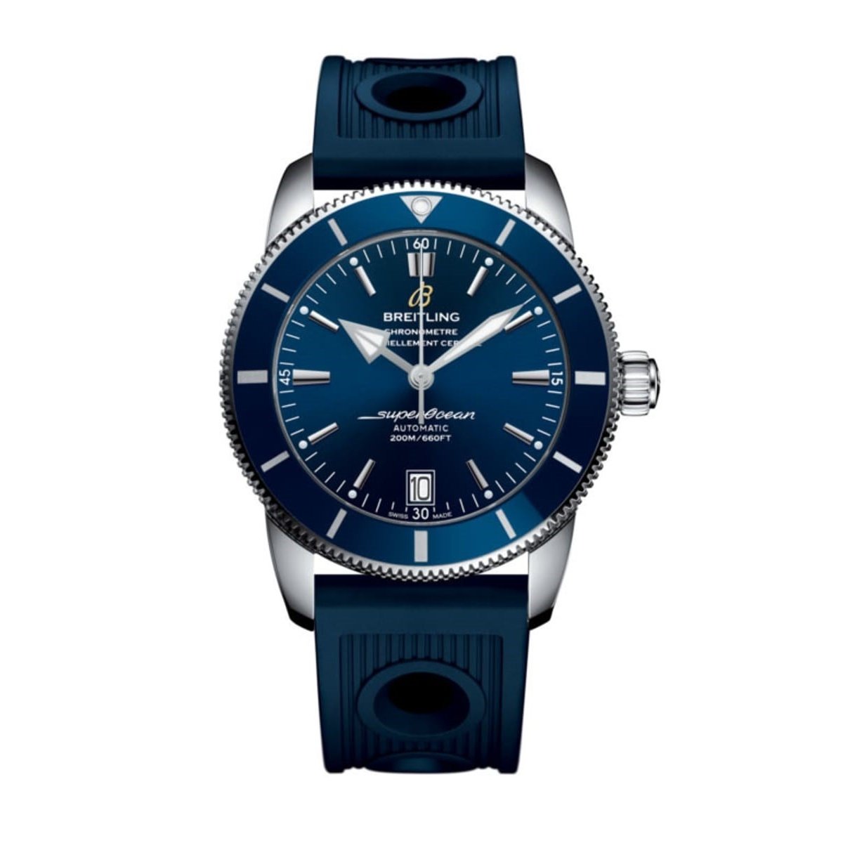 Breitling Men&#39;s AB201016-C960-211S Superocean Heritage II Blue Rubber Watch