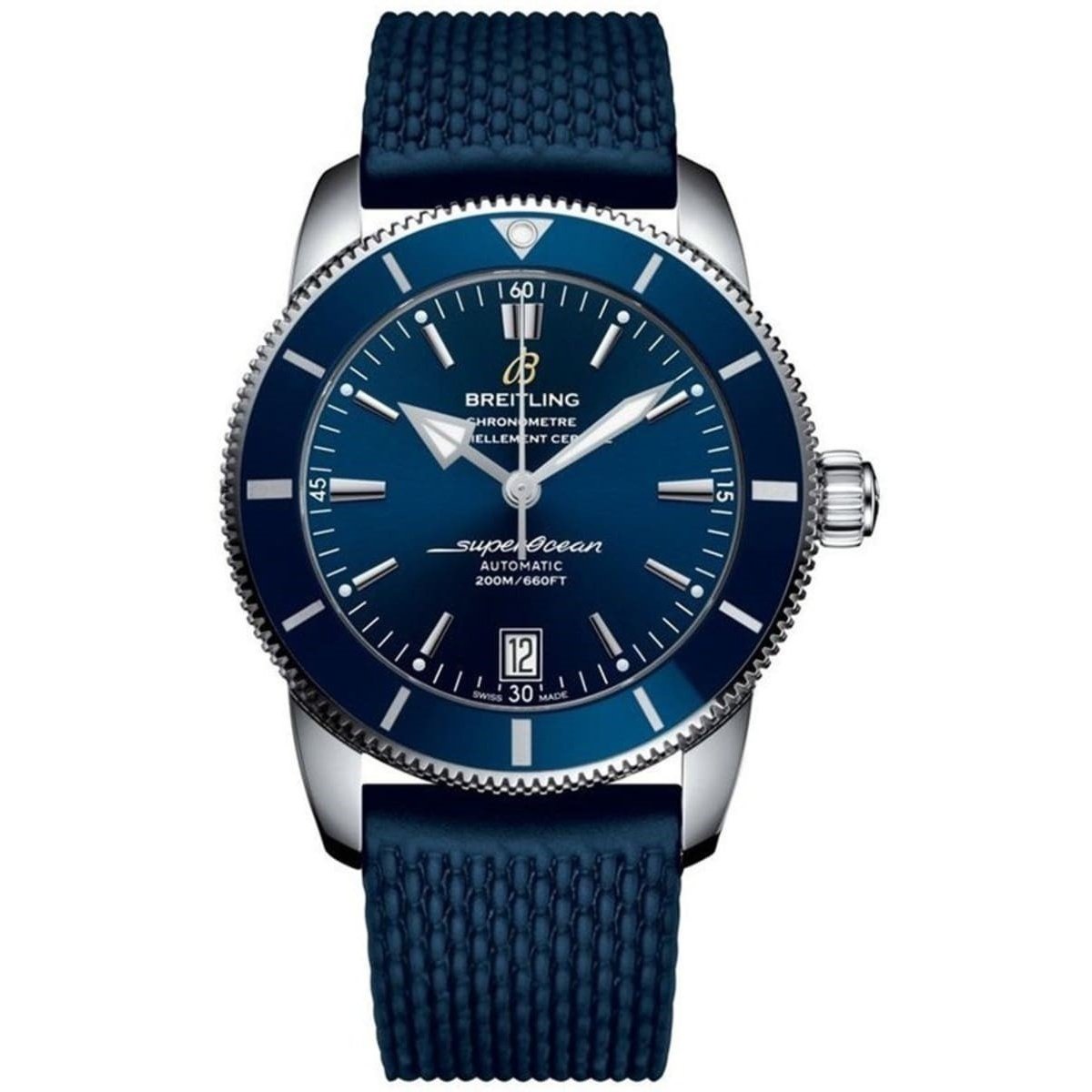 Breitling Men's AB201016-C960-280S Superocean Heritage II Blue Rubber Watch