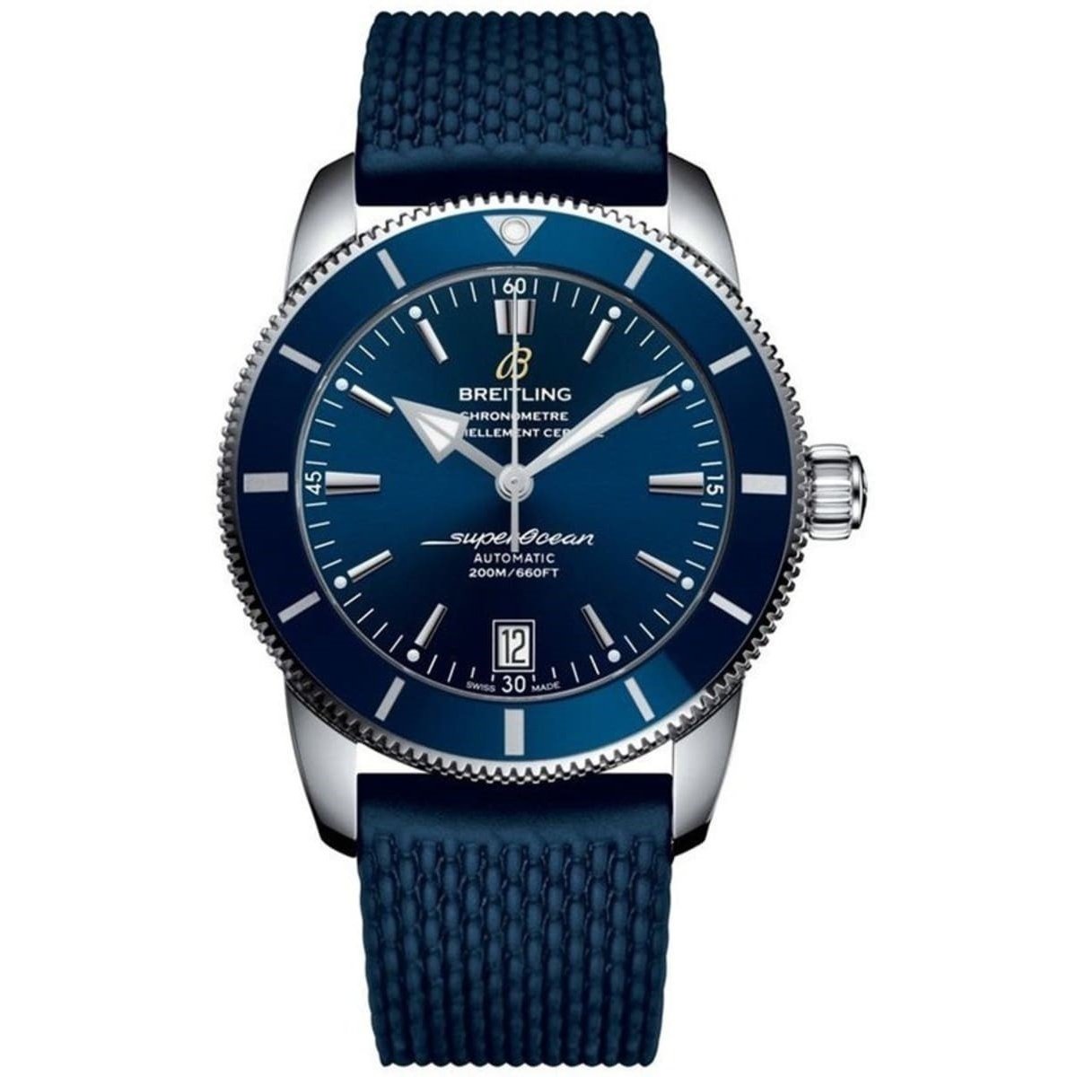 Breitling Men&#39;s AB201016-C960-280S Superocean Heritage II Blue Rubber Watch