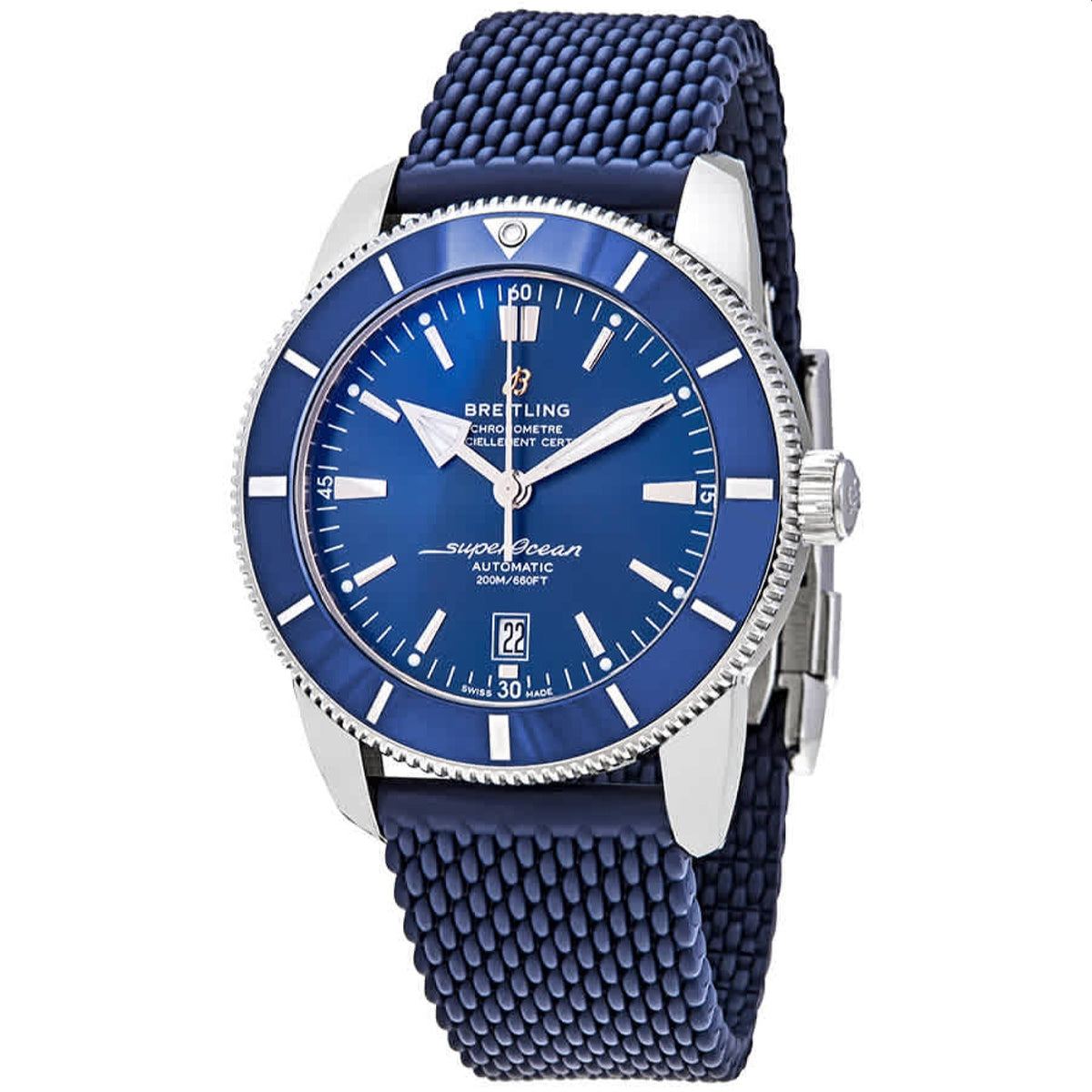 Breitling Men&#39;s AB2020161C1S1 Superocean Heritage II Blue Rubber Watch