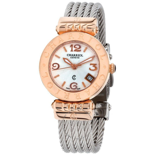 Charriol Women's ACS51802 Alexandre C Stainless Steel Chevron Cable Watch