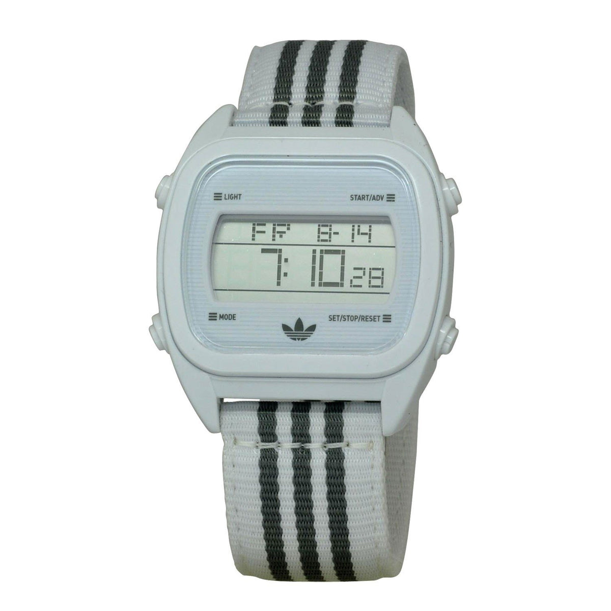Adidas Unisex ADH2732 Sydney Chronograph Digital White with Grey Stripes Fabric Watch